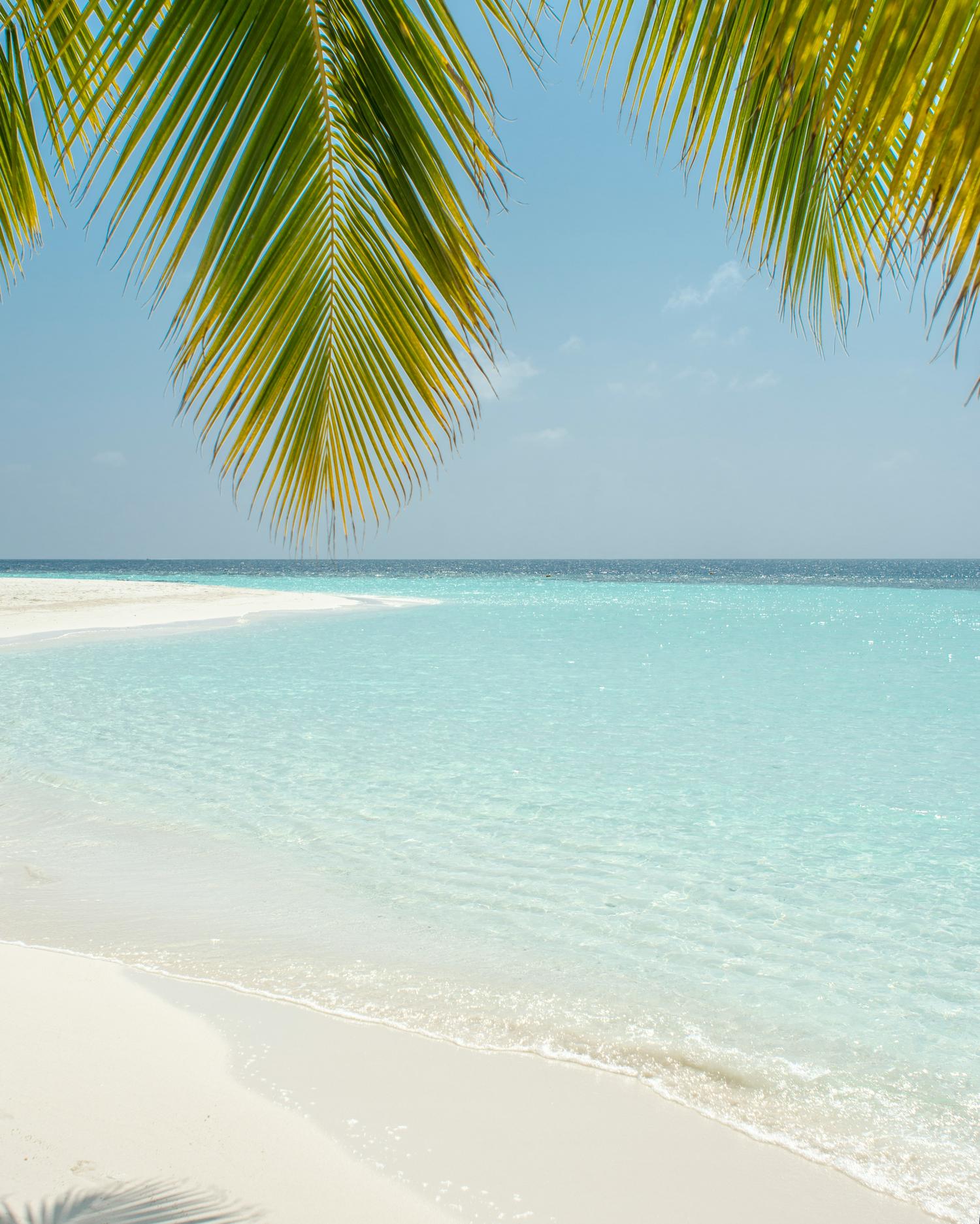 A secluded blue lagoon